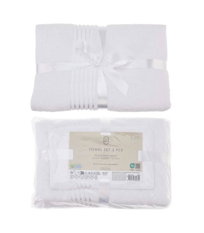 JGO. 3 TOALLAS BAÑO COLOR BLANCO