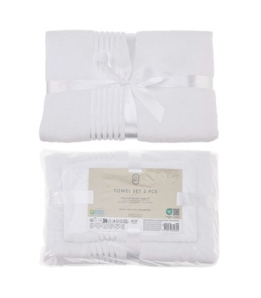 JGO. 3 TOALLAS BAÑO COLOR BLANCO