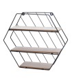 ESTANTERIA MURAL METAL/MDF 35X9X31 CM.
