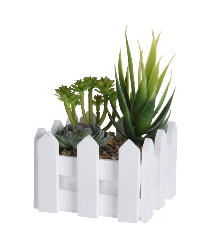 JARDINERA MADERA PLANTA ARTIF.10X10X15CM