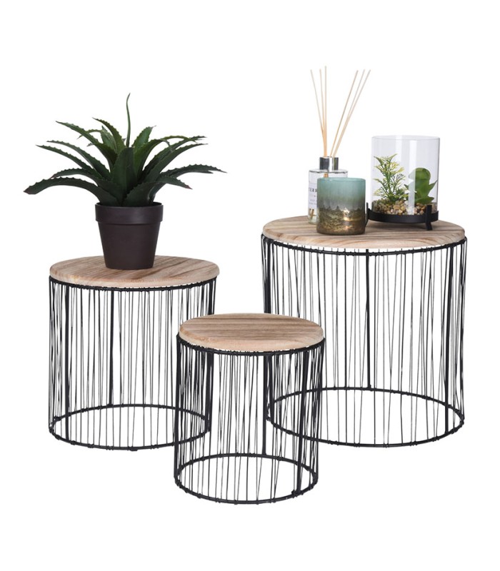 MESAS AUX. 3 UNDS. 29X24X19 CM.