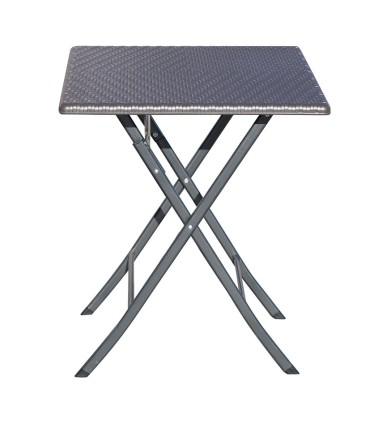 MESA POLIET. RATAN PLEG. 61,5X61,5X73 CM