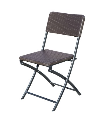 SILLA POLIETILENO RATAN PLEGABLE (2 UDS)
