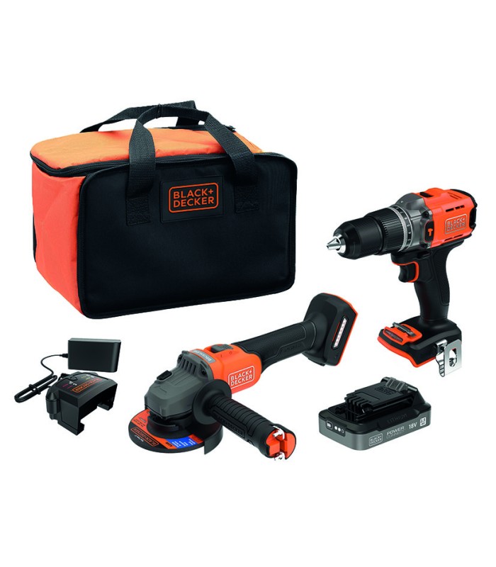 KIT TALADRO 18V + AMOLADORA 18V