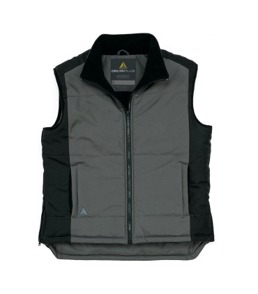 CHALECO CON FORRO POLAR GRIS/NEG T/M