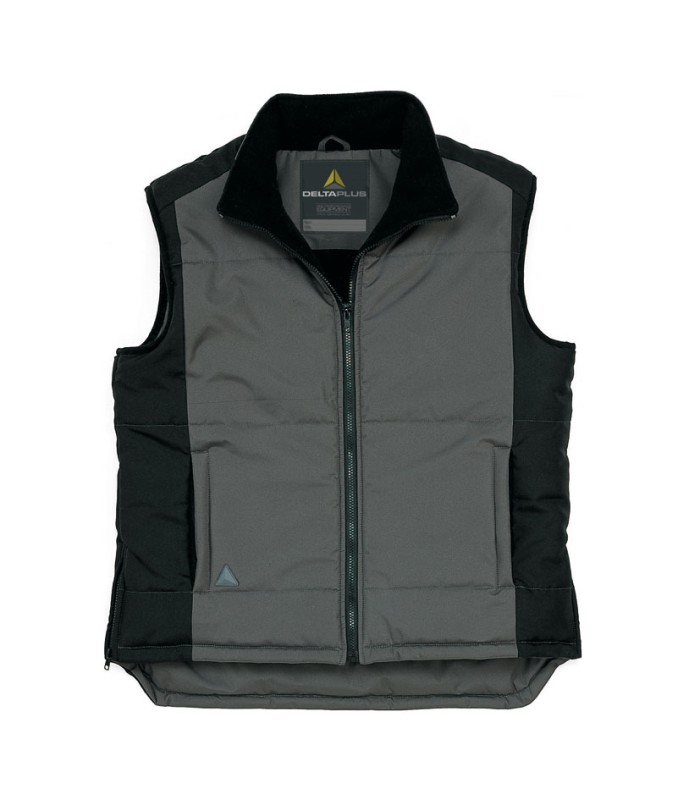 CHALECO CON FORRO POLAR GRIS/NEG T/XL