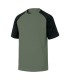 CAMISETA ALGODON VERDE/NEGRO T/XL