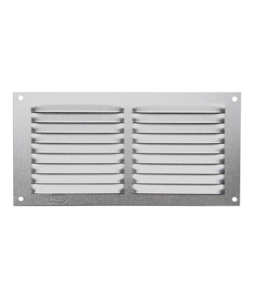 REJILLA VENTILACION AL 10X20 0.6MM PLATA