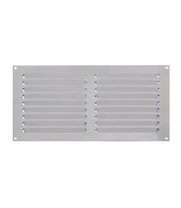 REJILLA VENTILACION AL 15X30 0.6MM PLATA