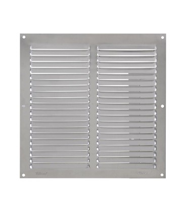 REJILLA VENTILACION AL 25X25 0.6MM PLATA