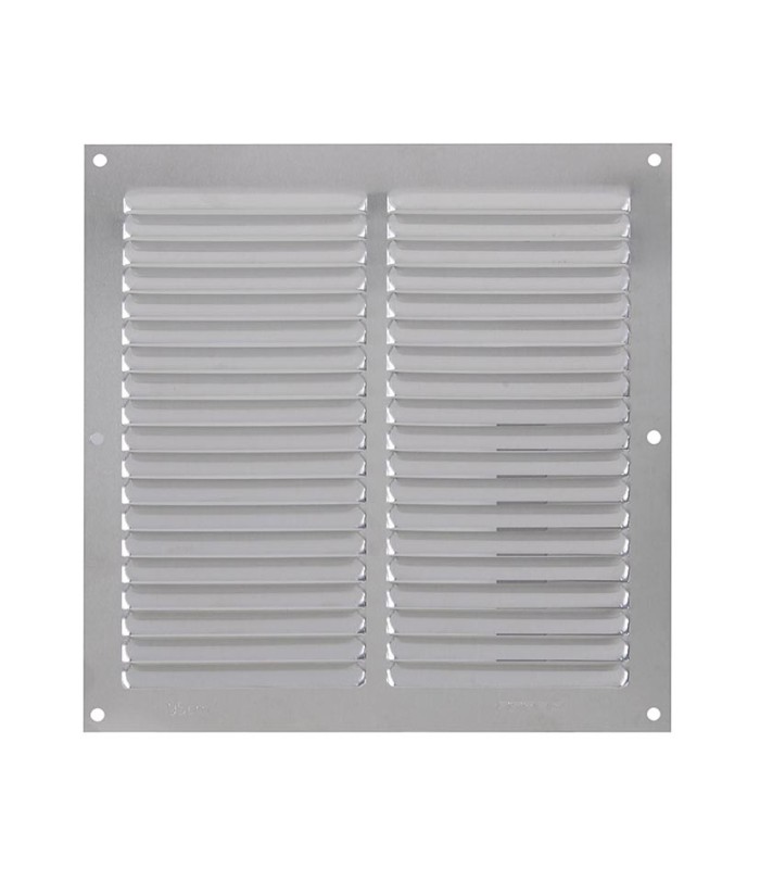 REJILLA VENTILACION AL 20X20 0.6MM PLATA