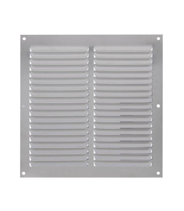 REJILLA VENTILACION AL 20X20 0.6MM PLATA