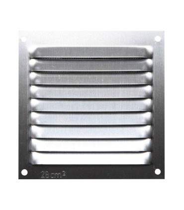 REJILLA VENTILACION AL 10X10 0.6MM PLATA