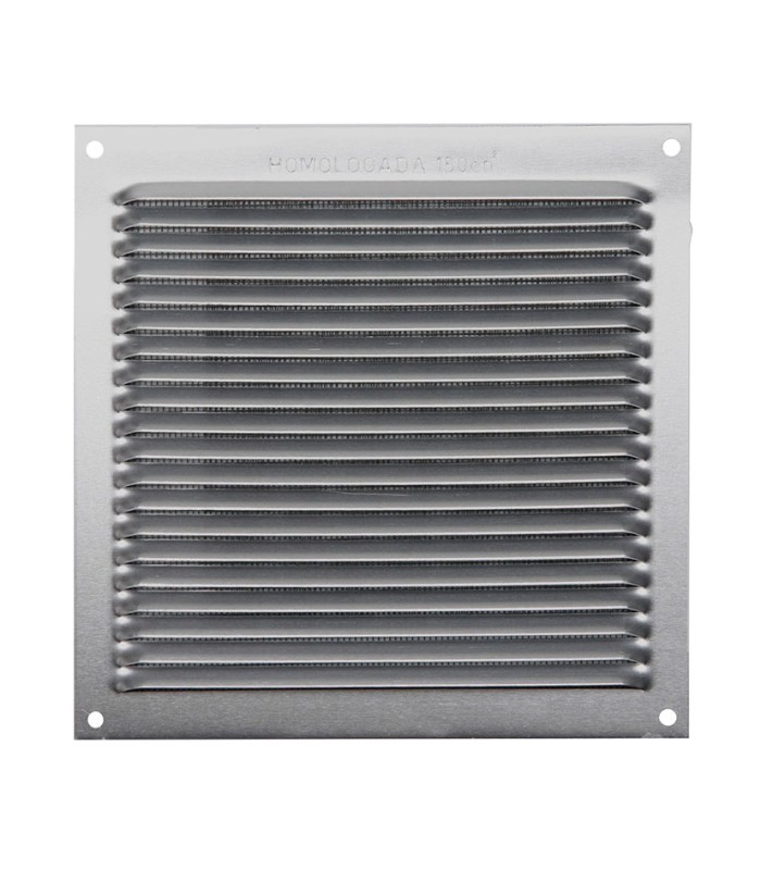 REJILLA VENTILACION AL 17X17 0.6MM PLATA