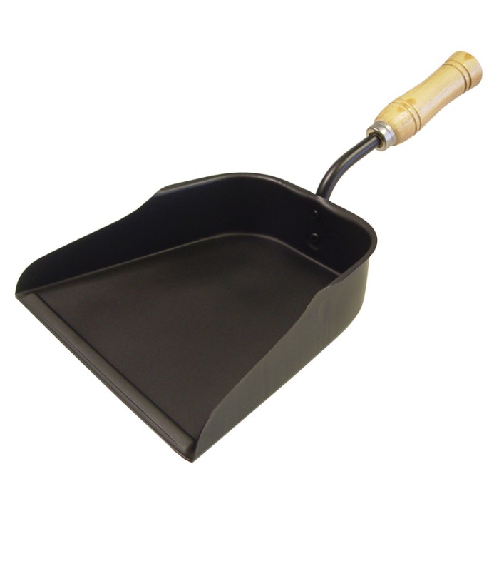 RECOGEDOR METÁLICO. MANGO MADERA. 24x23