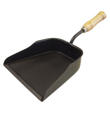 RECOGEDOR METÁLICO. MANGO MADERA. 24x23