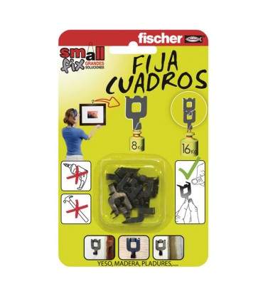 FIJA CUADROS 8K NEGRO 8 UDS. FISCHER