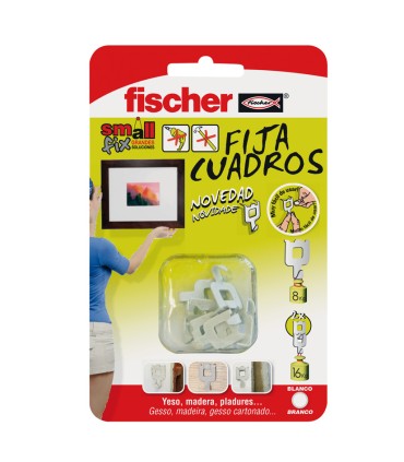 FIJA CUADROS 8K BLANCO 8 UDS. FISCHER