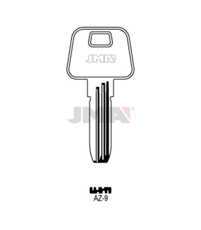 10 LLAVES EN BRUTO SEGURIDAD AZ-9