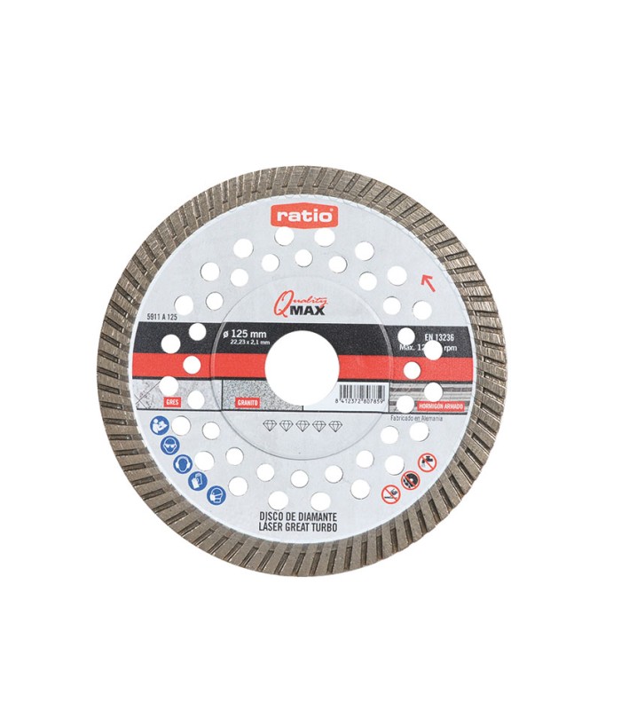 DISCO DIAMANTE GREAT TURBO 125 MM. RATIO