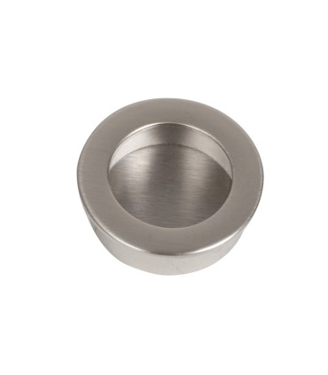 TIRADOR ZAMAK. Ø 40 mm.NÍQUEL CEPILLADO.