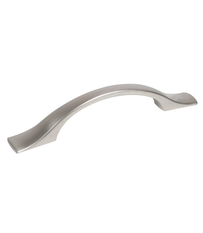 TIRADOR ZAMAK. 96 mm. NÍQUEL CEPILLADO.