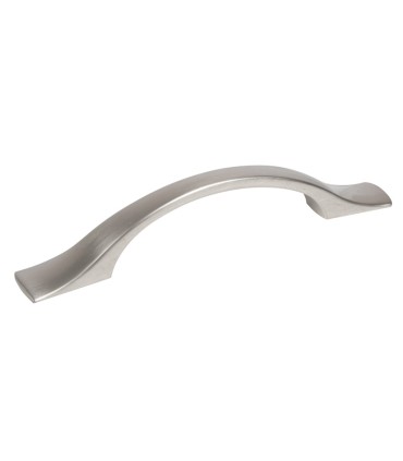 TIRADOR ZAMAK. 96 mm. NÍQUEL CEPILLADO.