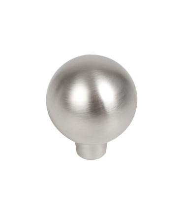 POMO ZAMAK. Ø 28 mm. NÍQUEL CEPILLADO.