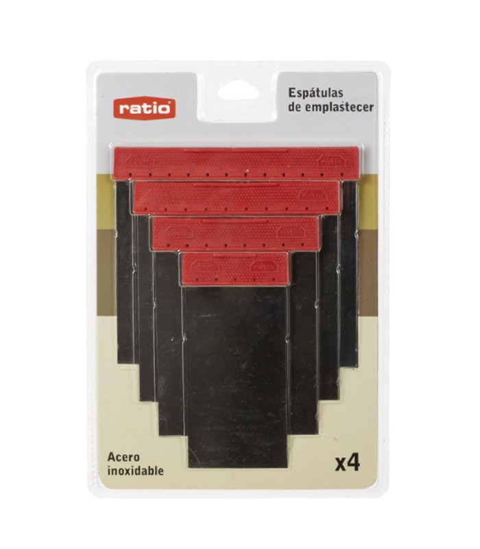 ESPATULA CARROCERO INOX. 4 PIEZAS RATIO