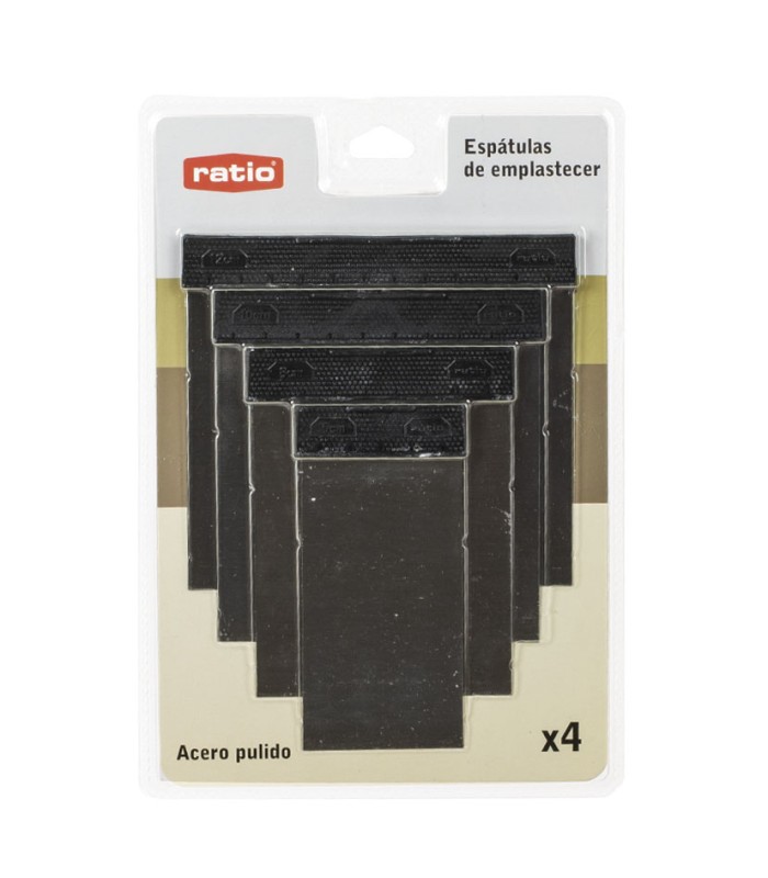 ESPATULA CARROCERO ACERO  4 PIEZAS RATIO