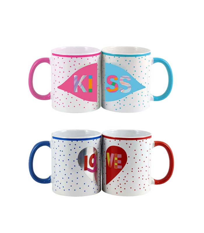 TAZAS LOVE 2 UNIDADES