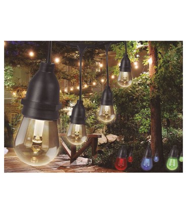 GUIRNALDA EXTERIOR  24 BOMBILLAS RGB