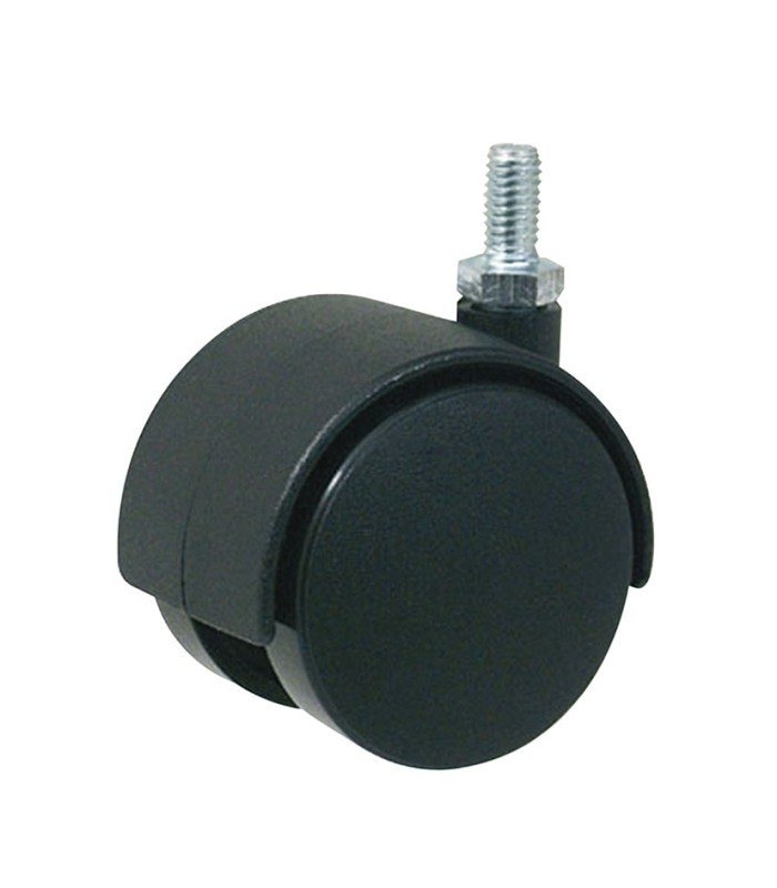 RUEDA NYLON ESP.ROSCADA M6X15 40MM.