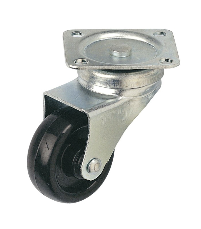 RUEDA POLIP.30 SOP.PLATINA GIRATORIA