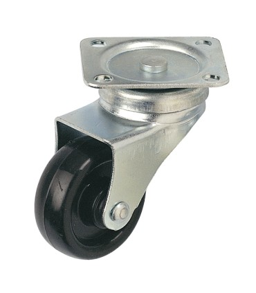 RUEDA POLIP.40 SOP.PLATINA GIRATORIA