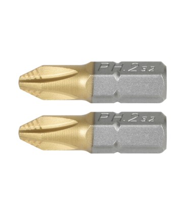 PUNTAS 25MM.TITANIUM PHILLIPS Nº1 JGO.2