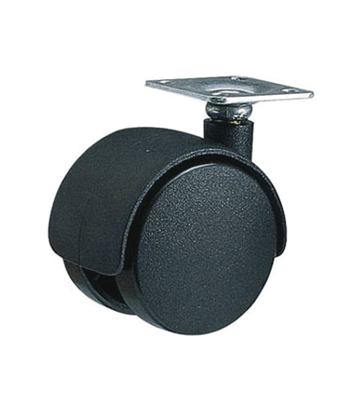 RUEDA NYLON 45 PLATINA GIRATORIA