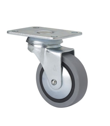 RUEDA GOMA GRIS GIRAT. C/PLETINA "B" 40