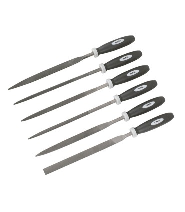 LIMA AGUJA JGO.6 160MM.CON MANGO