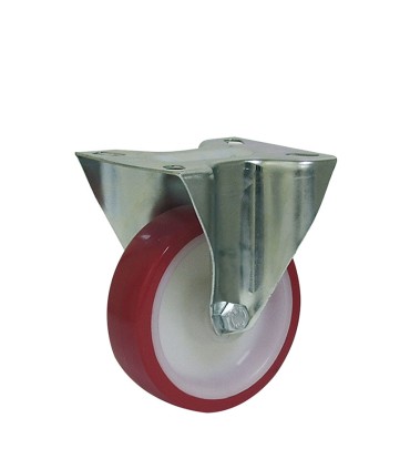RUEDA POLIURETANO ROJO MUSIC FIJA 100