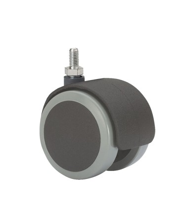 RUEDA POLIUR. ESPIGA C/ROSCA "DK" 50