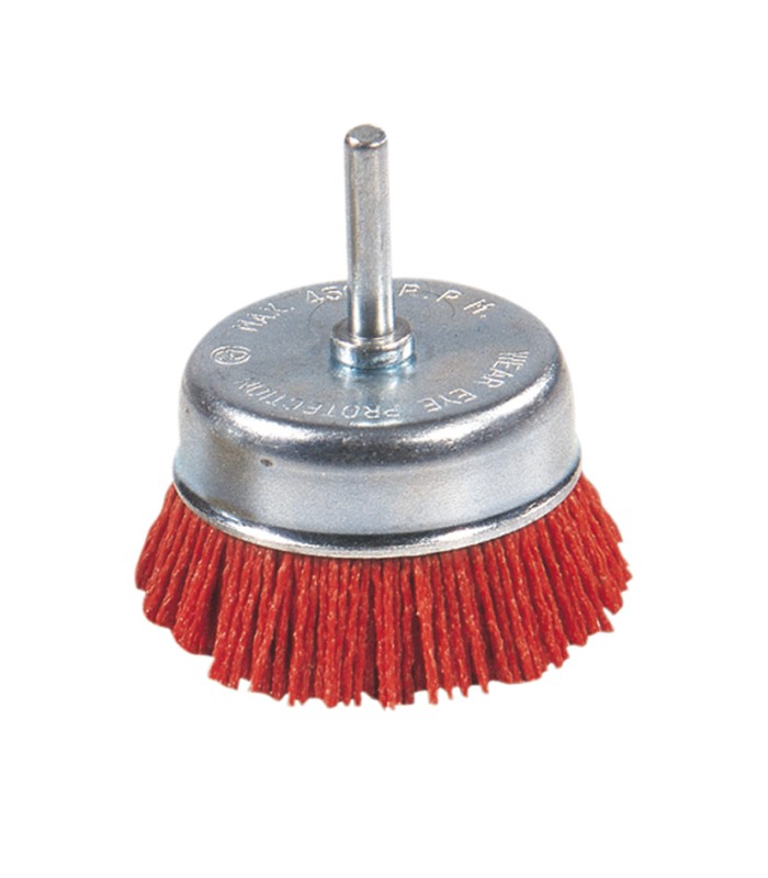 CEPILLO NYLON ROJO COPA 75MM RATIO
