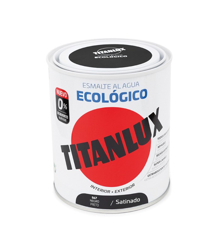 TITANLUX BASE AGUA NEGRO 750ML SATINADO