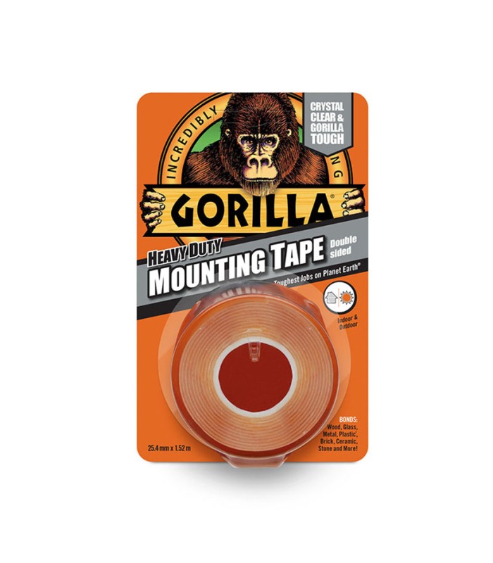 CINTA DOBLE CARA GORILLA 1,5MX25MM TRANS