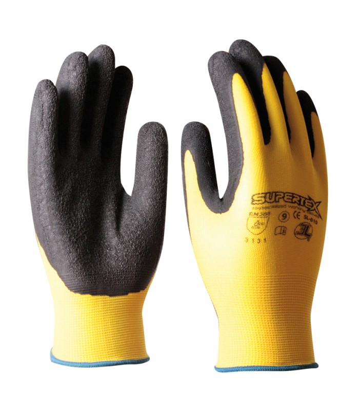 GUANTE NILON CON LATEX NATURAL TALLA 8