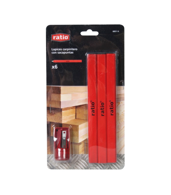 LAPICES CARPINTERO+SACAPUNTAS RATIO
