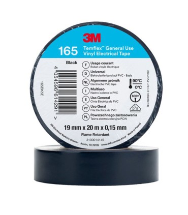 CINTA AISLANTE TEMFLEX165 3M 19MMX20M NE