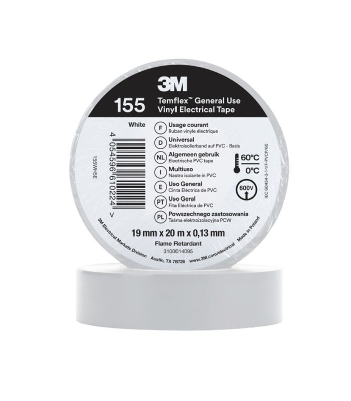 CINTA PVC TEMFLEX 155 3M 19MMX20M.BL