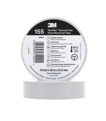 CINTA PVC TEMFLEX 155 3M 19MMX20M.BL