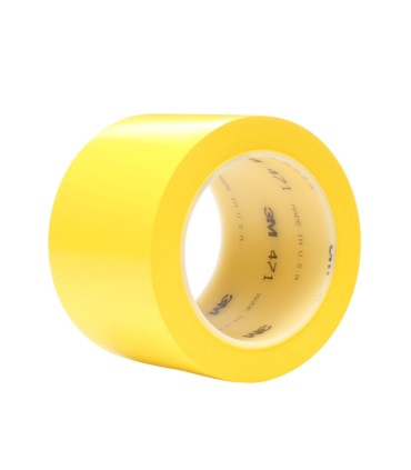 CINTA VINILO 471, 50X33M. 0,14MM, AMAR.